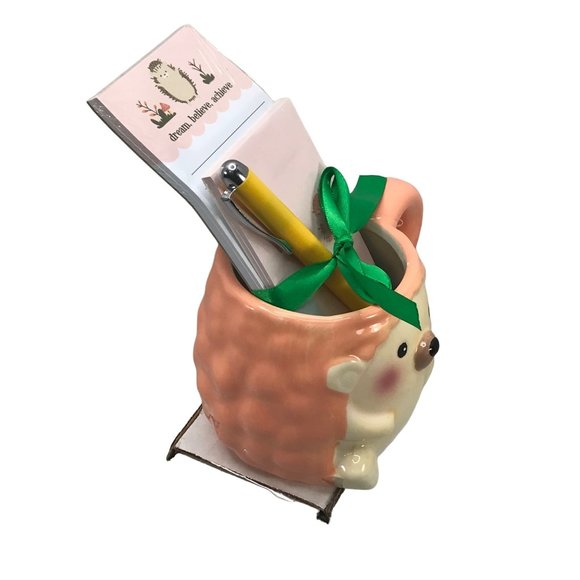 Modern Expression Hedgehog Mug 16 oz. Stationary Set New With Tags - Picture 3 of 9